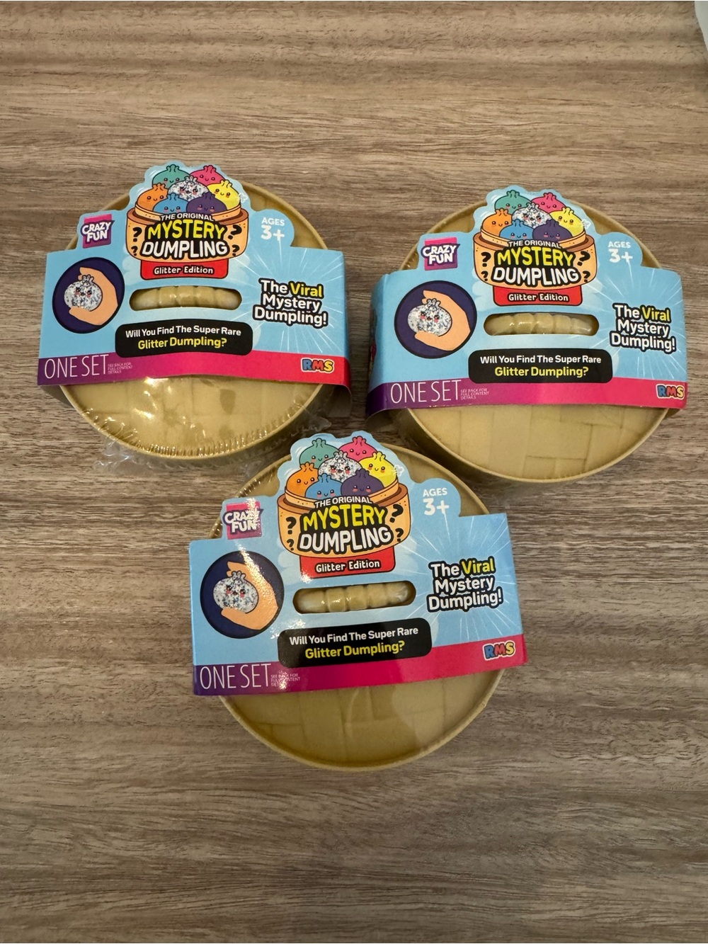 Mystery Dumpling Glitter Edition.  Set of 3 NEW